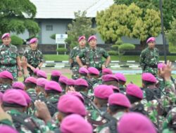 Persiapan Upacara Validasi Korps Marinir, Brigif 4 Marinir Gelar Apel Gabungan