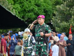 Danbrigif 4 Marinir Pimpin Upacara Pemberangkatan Satgas Pamtas Mobile RI-PNG 