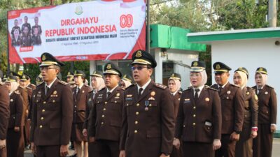 Kejari Bandar Lampung Gelar Upacara Peringatan Hari Lahir Kejaksaan Ke-80 Tahun 2025
